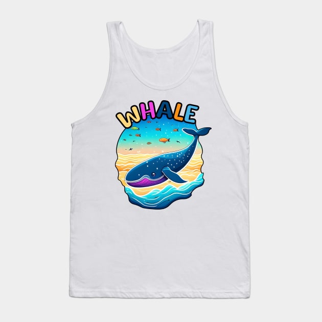 Animal Alphabet - W for Whale Tank Top by Shubol